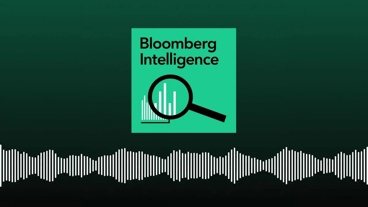 Bloomberg Intelligence logo with sound wave visualization