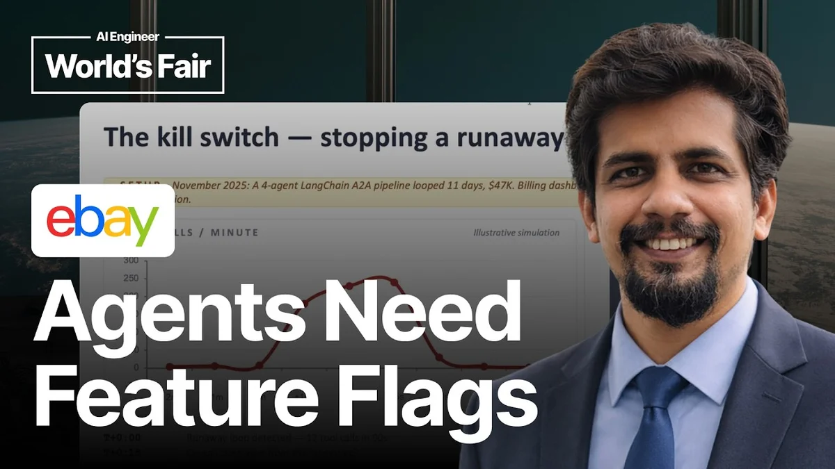 Slide showing 'Agents Need Feature Flags' with Sachin Gupta's name.