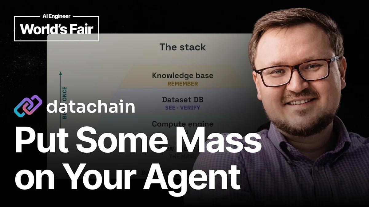 Dmitry Petrov, Co-Founder of DataChain, presenting on AI agents and physical data.