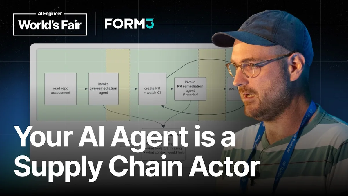 Moritz Johner speaking at AI Engineer World's Fair stage.