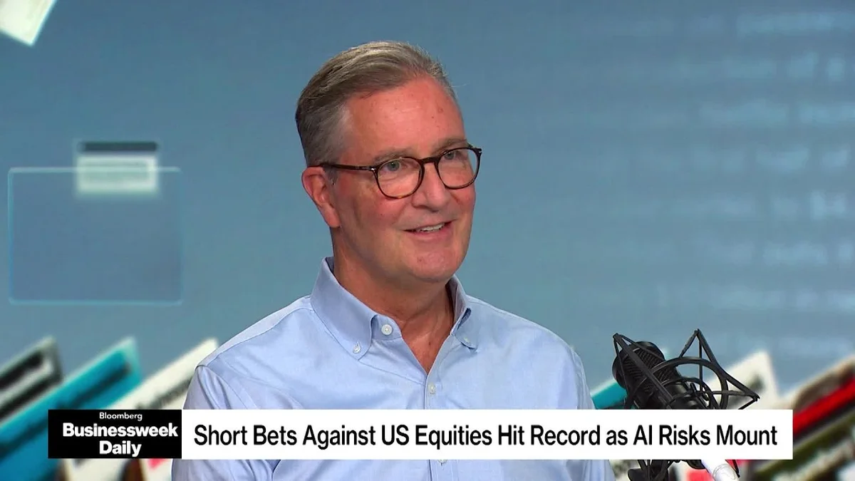 Thomas Thornton speaking on a Bloomberg Businessweek Daily panel about market trends.
