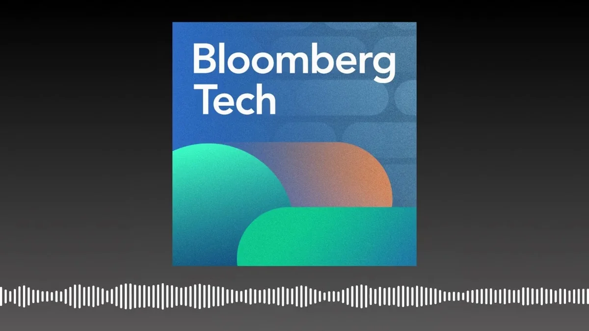 Bloomberg Tech logo with waveform visualization