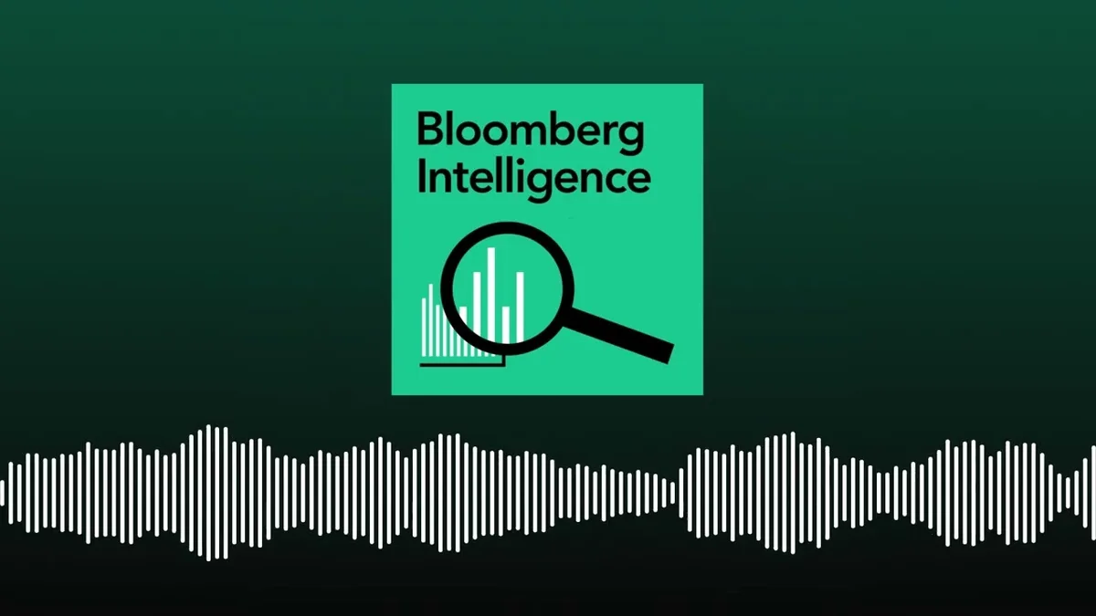 Bloomberg Intelligence logo with sound wave visualization