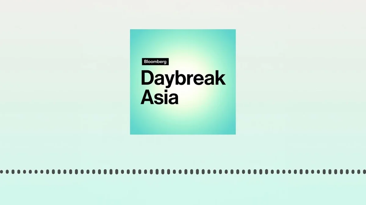 Bloomberg Daybreak Asia logo with soundwave graphic