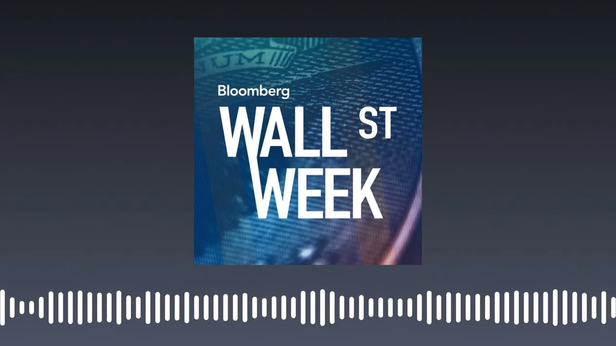 Bloomberg Wall Street Week logo with abstract financial background