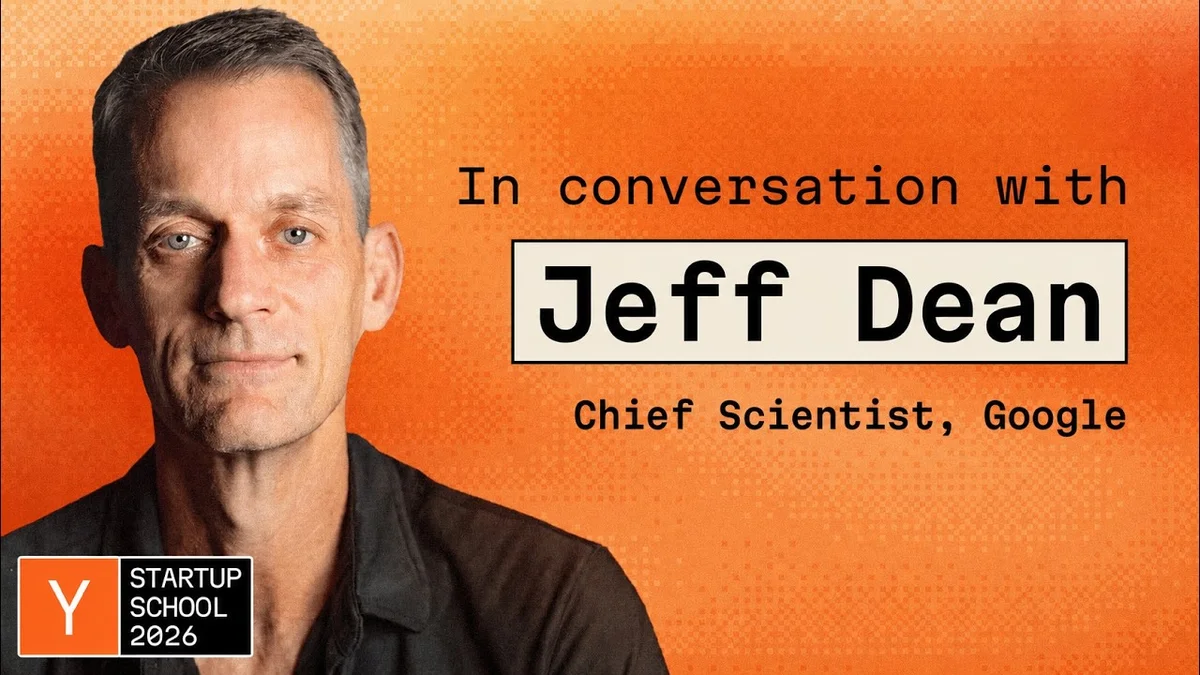 Jeff Dean and Diana Hu on stage at Startup School