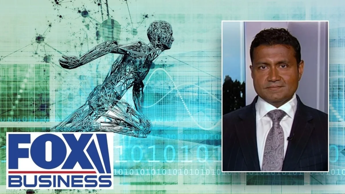 Shyam Sankar, Chief Technology Officer at Palantir, speaking on a television broadcast.