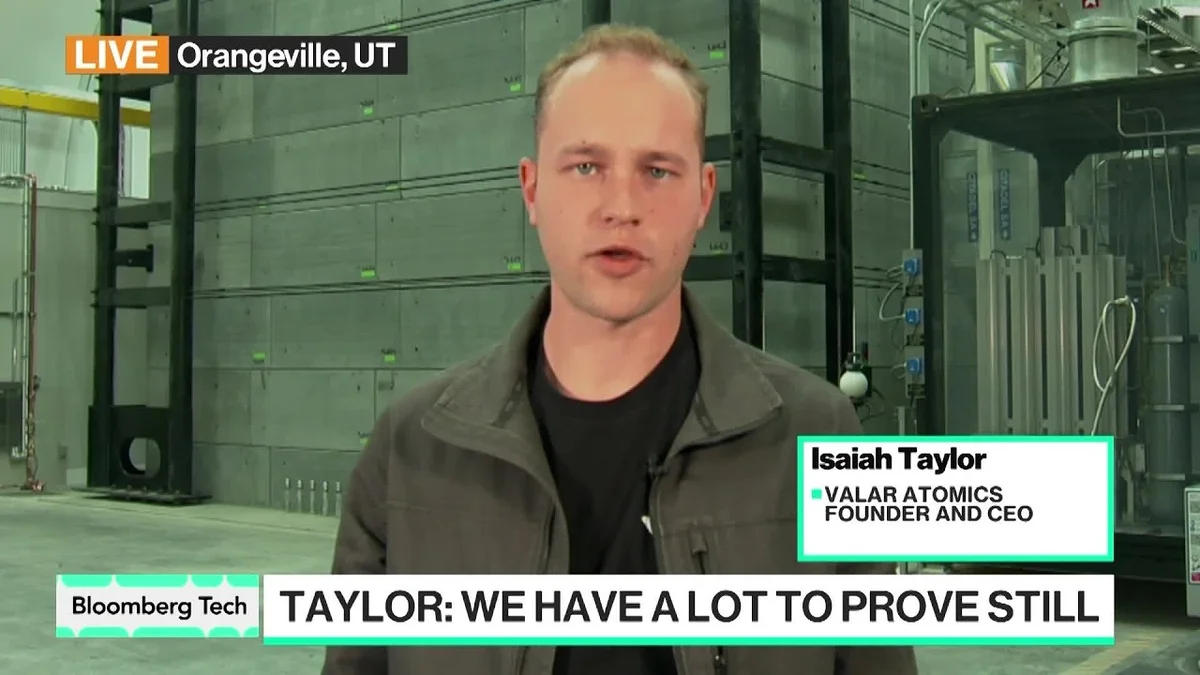 Isaiah Taylor, CEO of Valar Atomics, speaks about the company's $1 billion funding round on Bloomberg Tech.