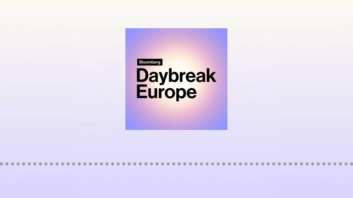 Bloomberg Daybreak Europe podcast logo with soundwave graphic