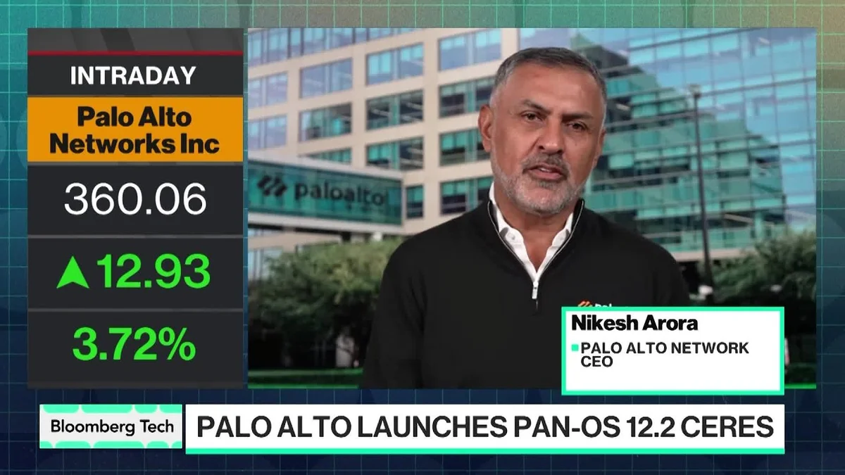 Nikesh Arora, CEO of Palo Alto Networks, speaking in a video interview.