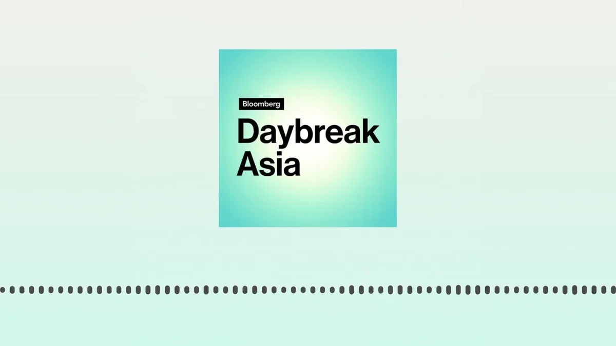 Bloomberg Daybreak Asia logo with soundwave graphic