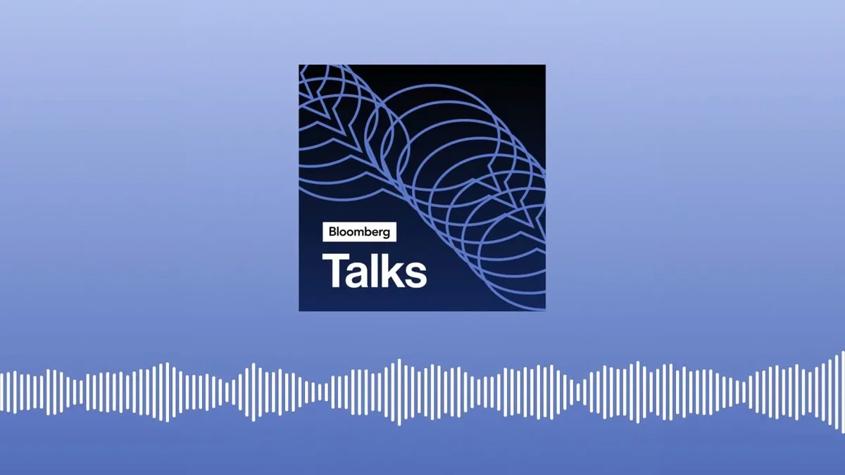 Bloomberg Talks logo with soundwave visualization