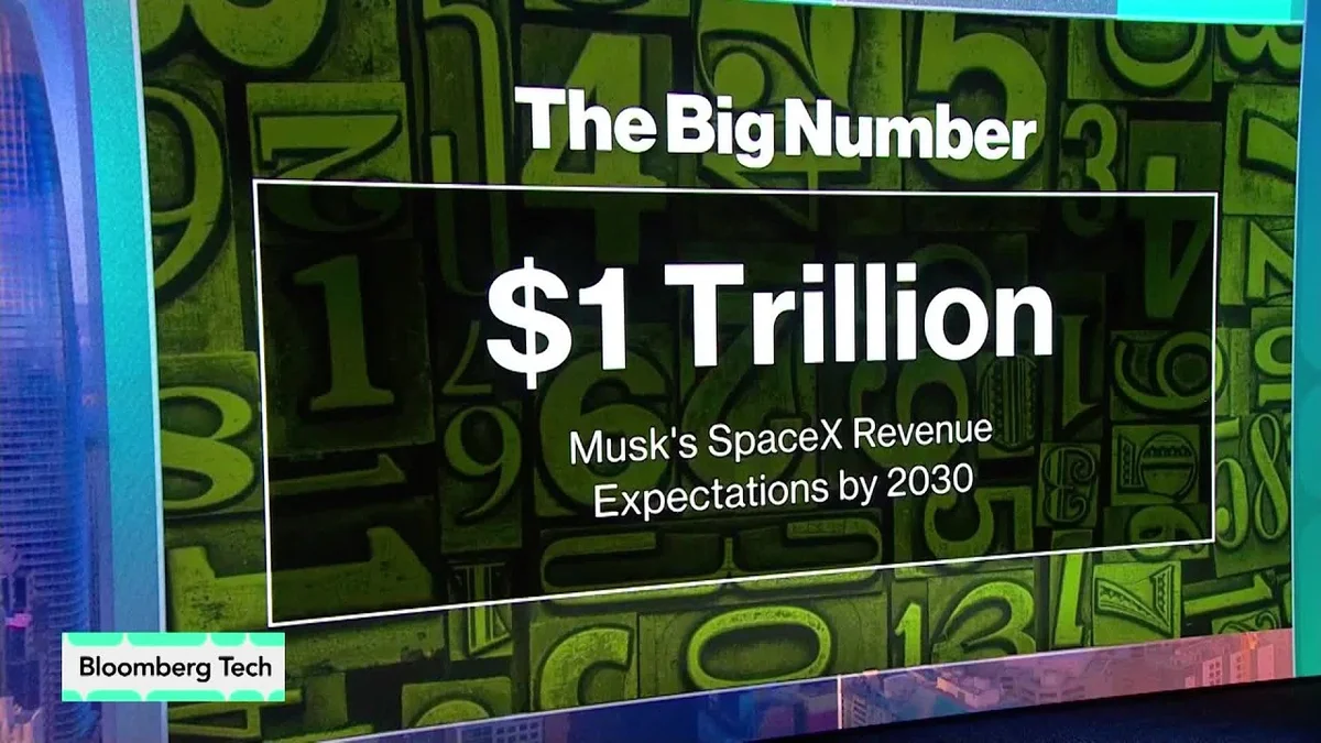Two men in a video call discussing SpaceX's financial projections and AI cloud business.