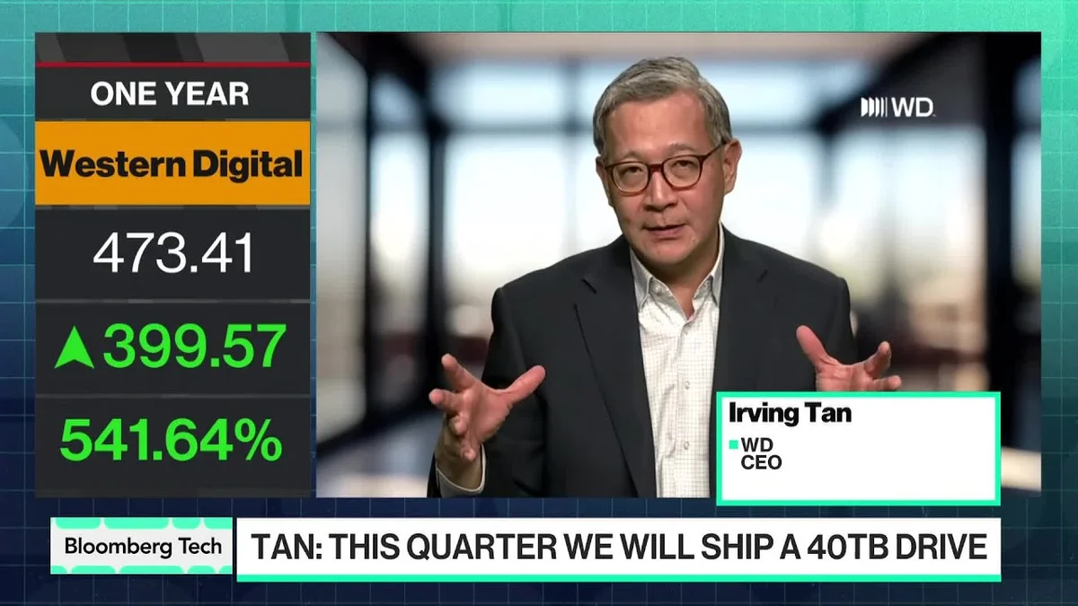 Irving Tan, CEO of Western Digital, speaking in a Bloomberg Tech interview.