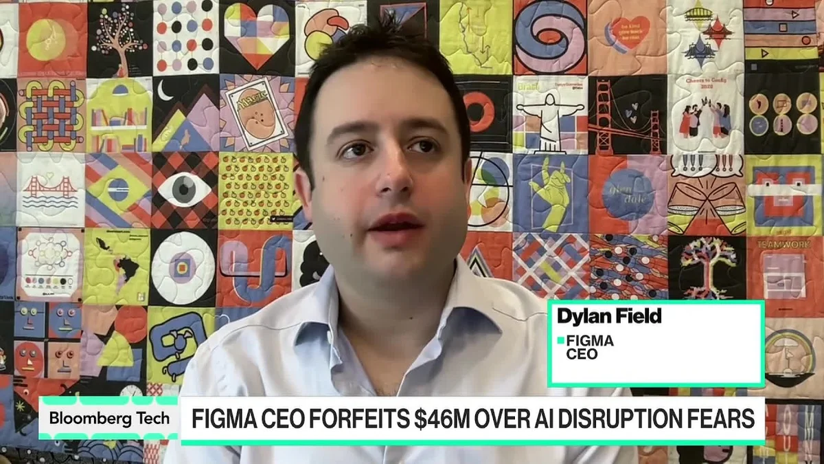 Figma CEO Dylan Field speaking on a video call.