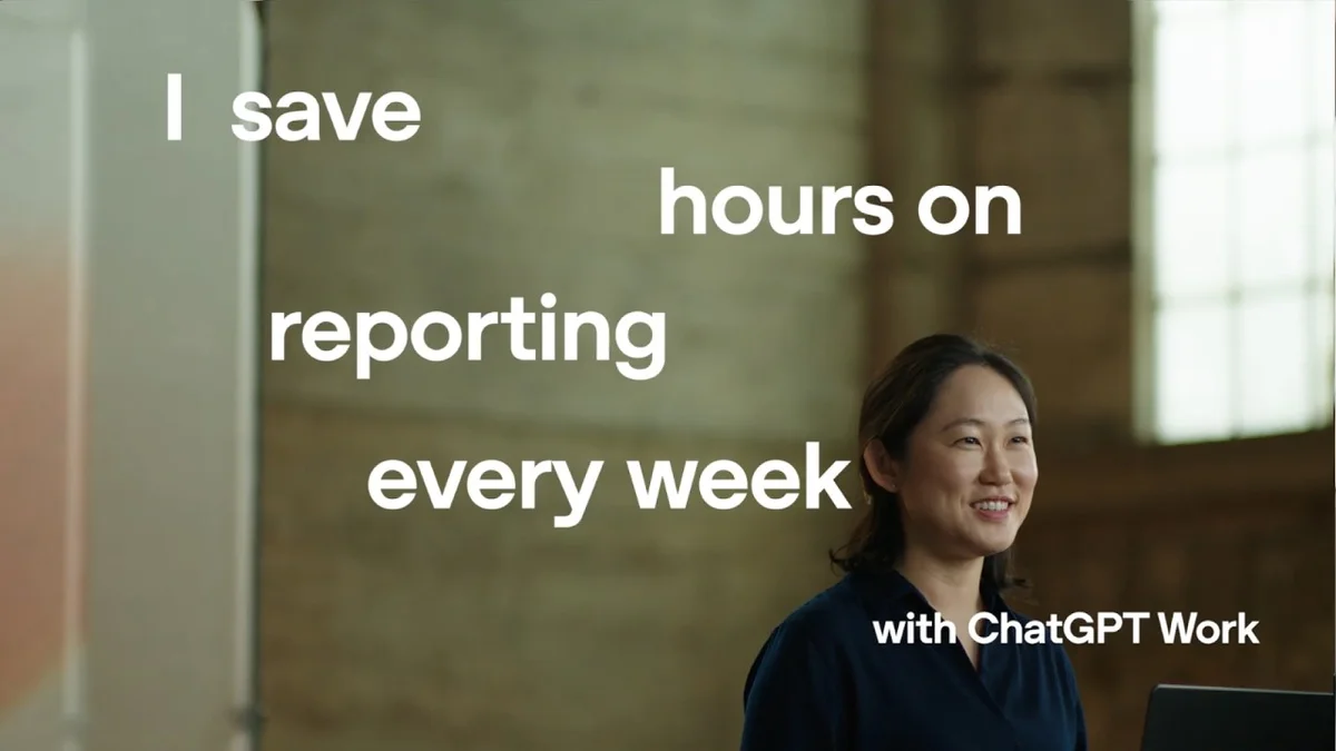 OpenAI data scientist Eunjii Noh demonstrates ChatGPT Work for automated weekly metric reports.