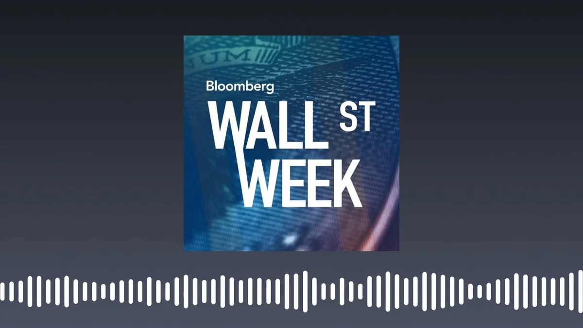 Bloomberg Wall Street Week logo with a background of financial charts.