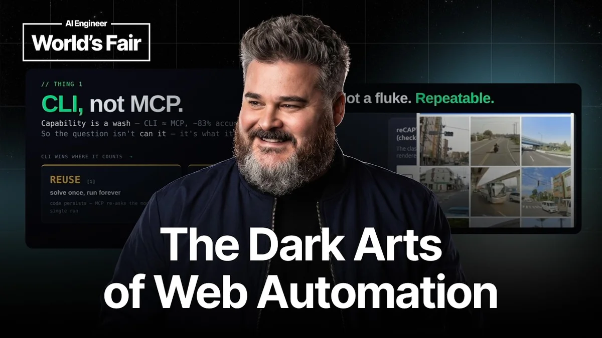 Corey Gallon presenting on AI agents and web automation