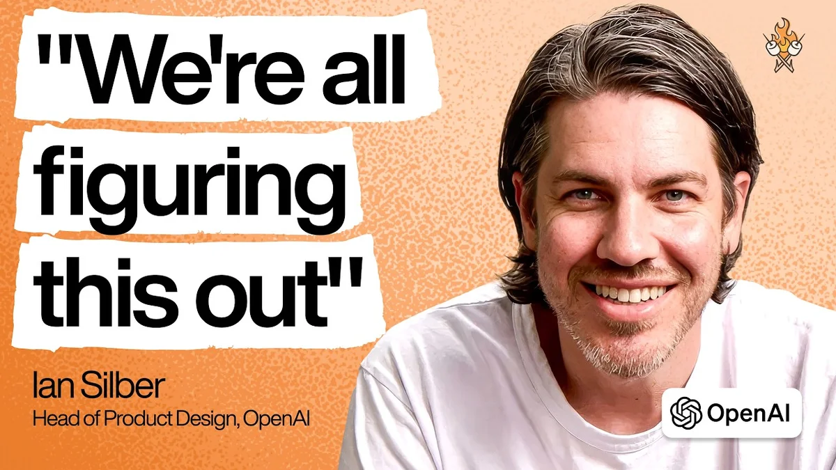 Ian Silber, Head of Product Design at OpenAI, speaking on a video call.