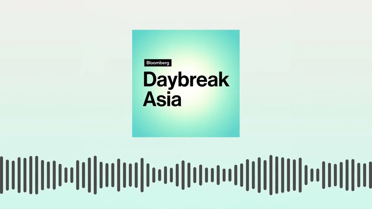 Bloomberg Daybreak Asia podcast logo with audio waveform