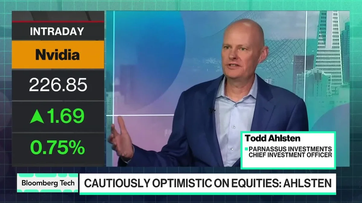 Todd Ahlsten, Chief Investment Officer at Parnassus Investments, speaking on a Bloomberg TV set.