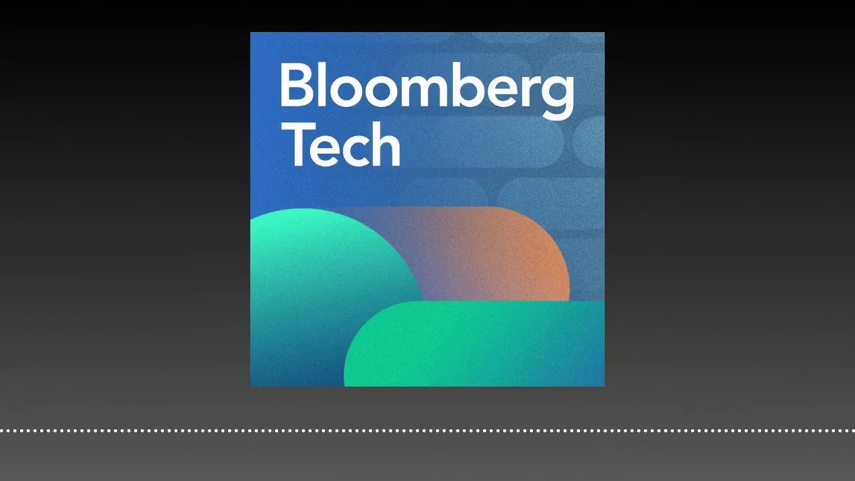 Bloomberg Tech logo with abstract shapes