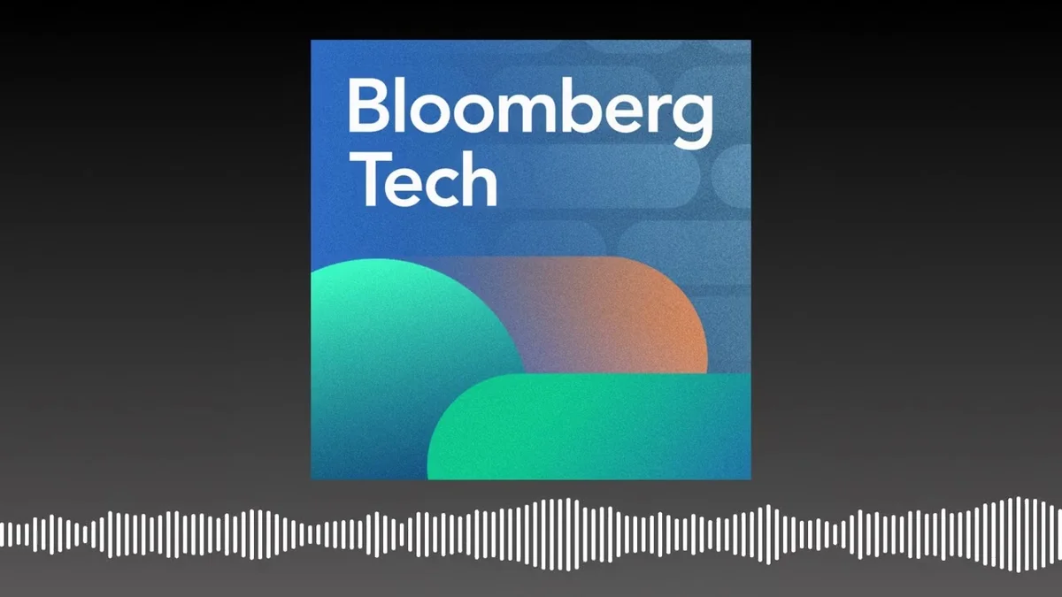Bloomberg Tech logo with audio waveform