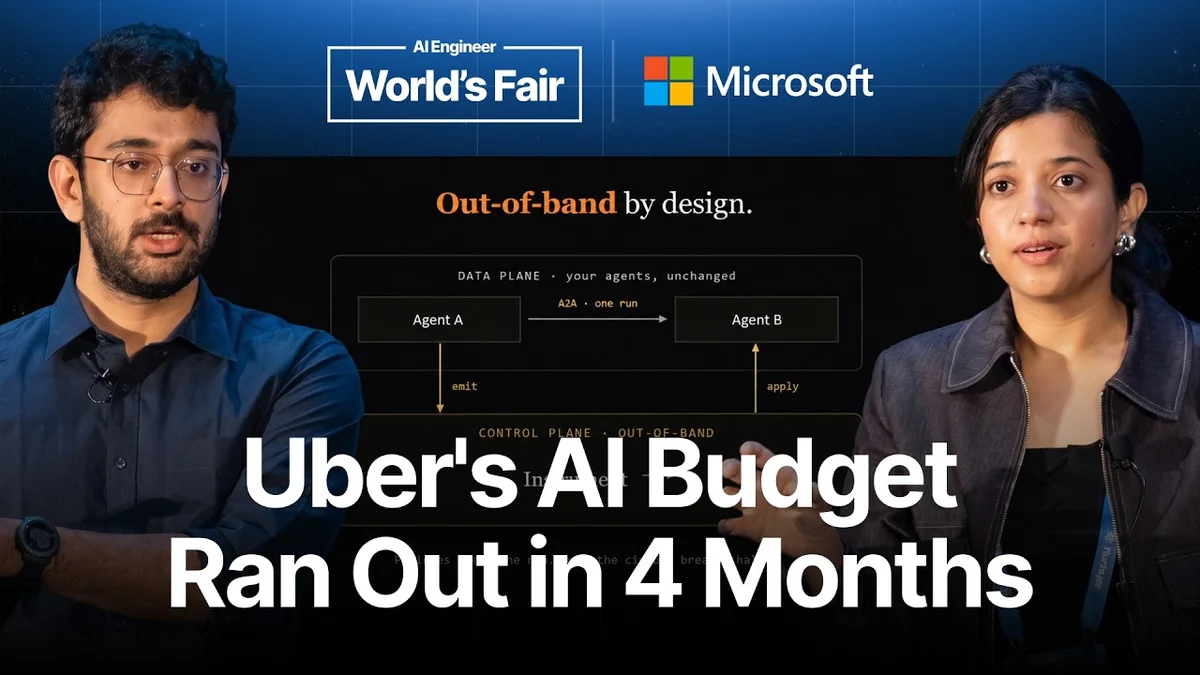 Tisha Chawla and Susheem Koul presenting TokenOps at AI Engineer World's Fair