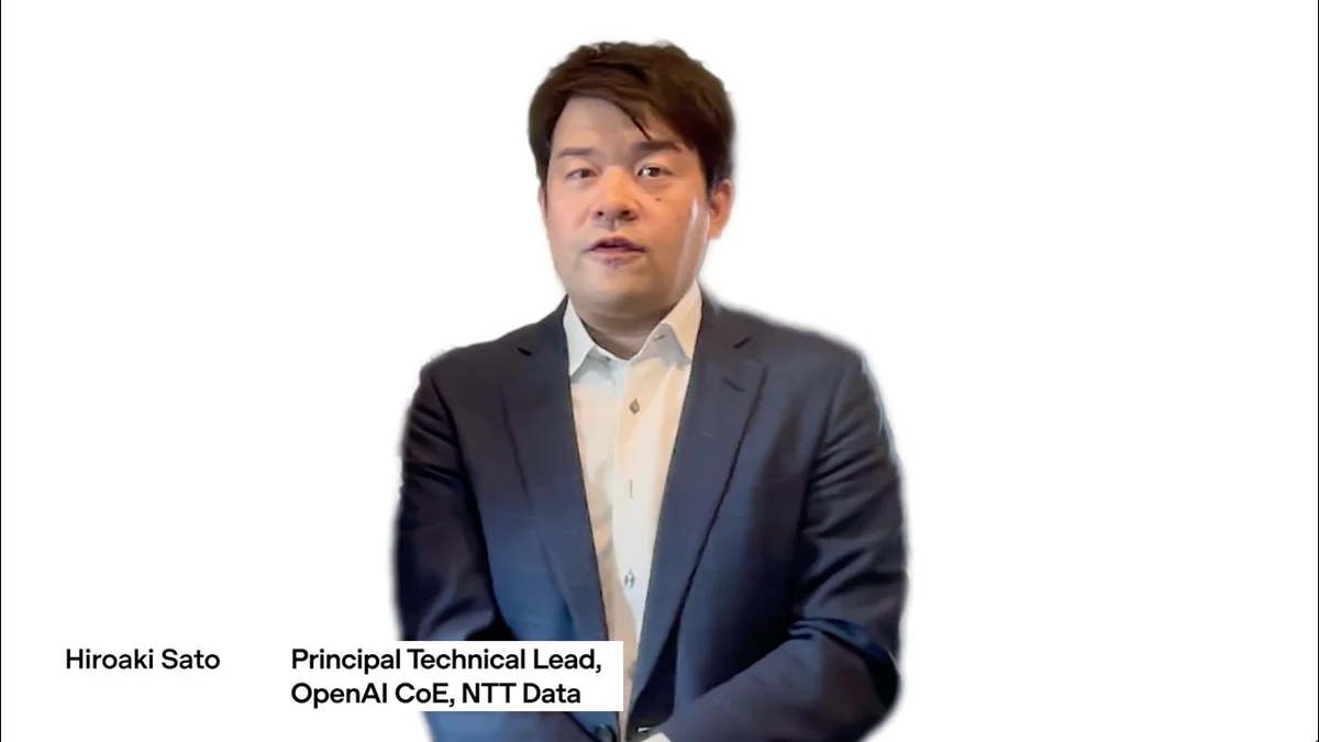 Hiroaki Sato, Principal Technical Lead at NTT Data, speaking about the Codex tool.