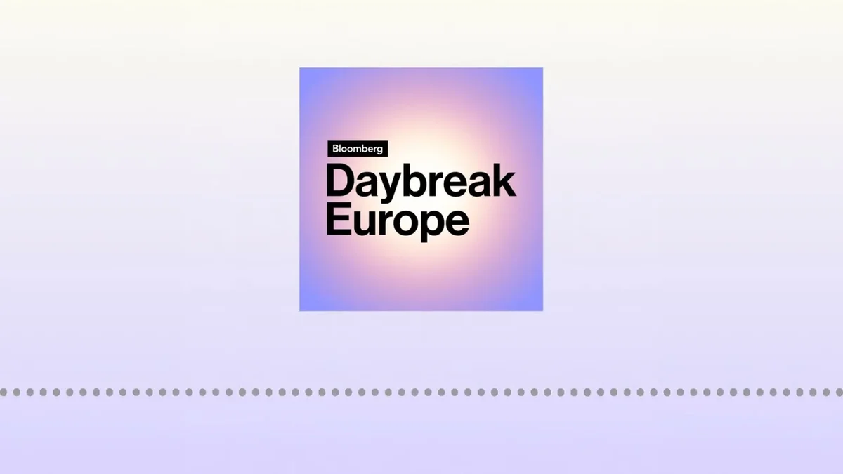 Bloomberg Daybreak Europe podcast logo with sound wave graphic