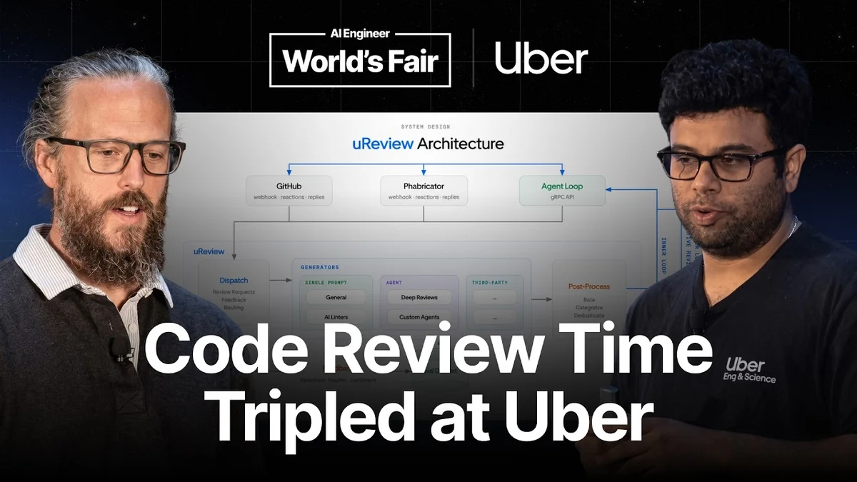 Uber engineers reviewing AI-generated code comments on screen