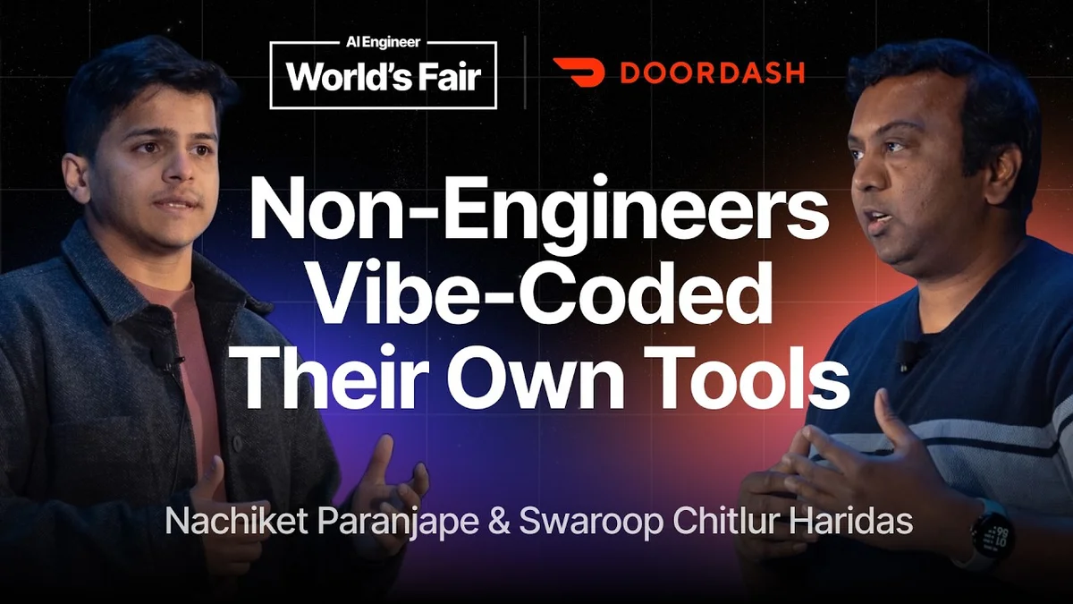 DoorDash GenAI platform team presenting AI evals workflow on stage