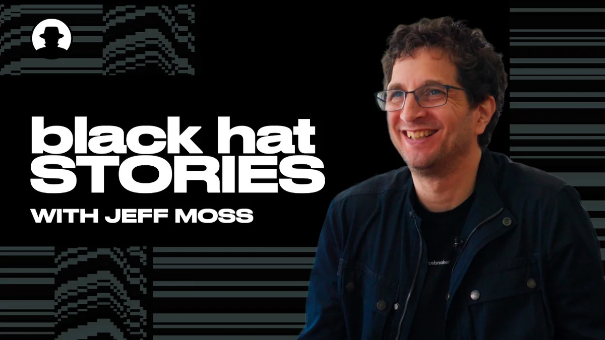 Jeff Moss, founder of Black Hat, speaking about cybersecurity and community