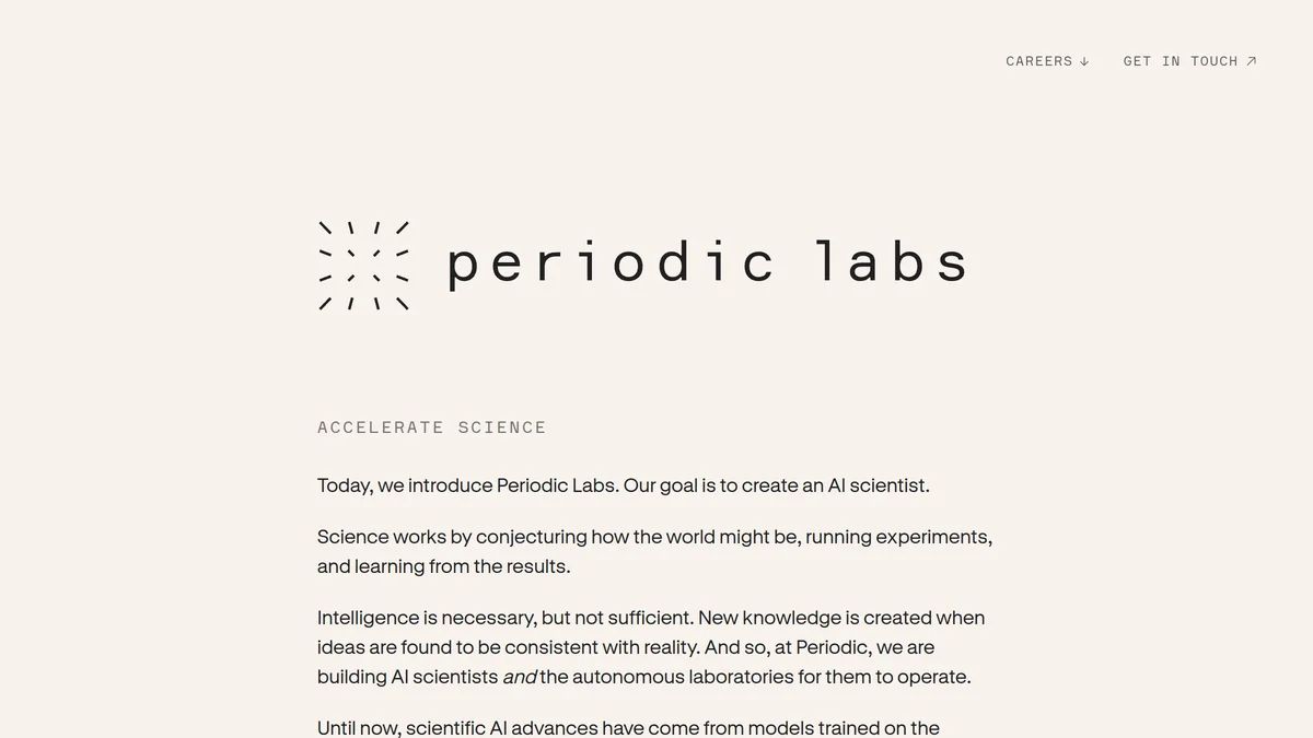 Periodic Labs funding hits $300M to build AI scientists