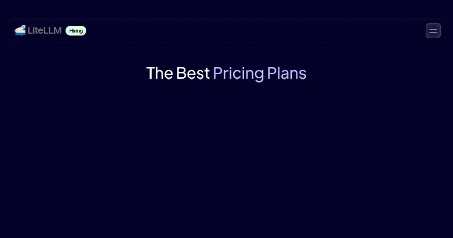 LiteLLM pricing page