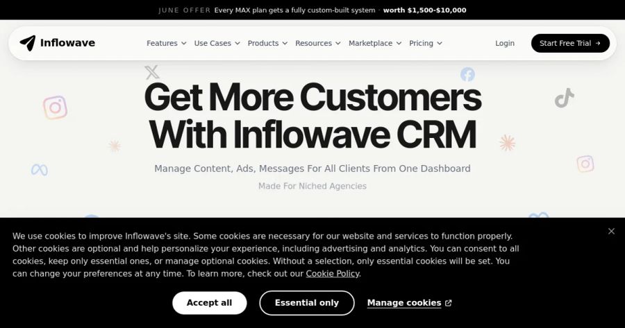 Inflowave pricing page