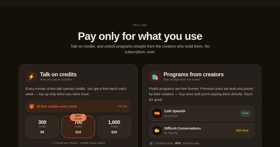 Cotalk pricing page