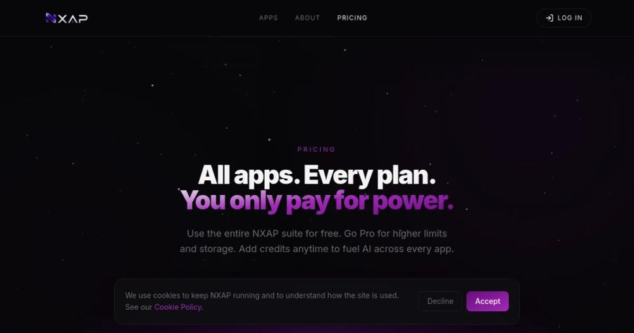 Nxap pricing page