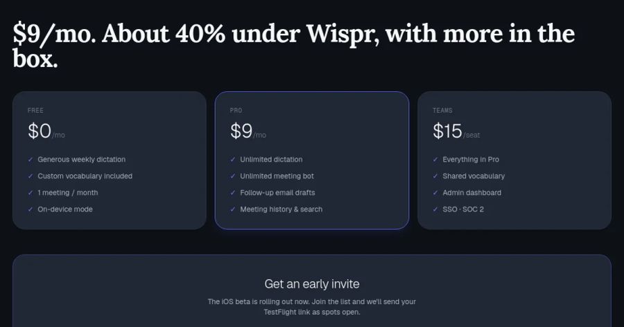 Airtxt pricing page