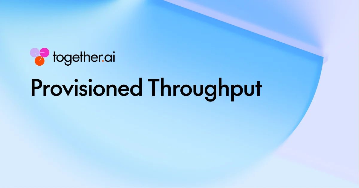 Together AI logo with text 'Provisioned Throughput'